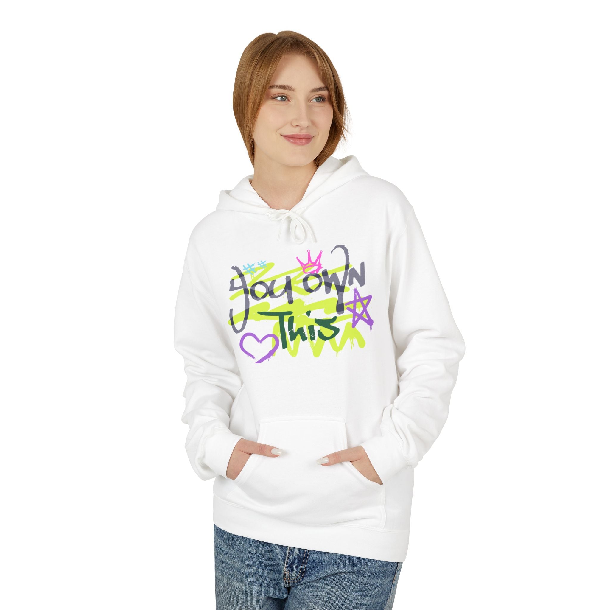 Hoodie — "You Down This" Graffiti Heart Star Streetwear Pullover