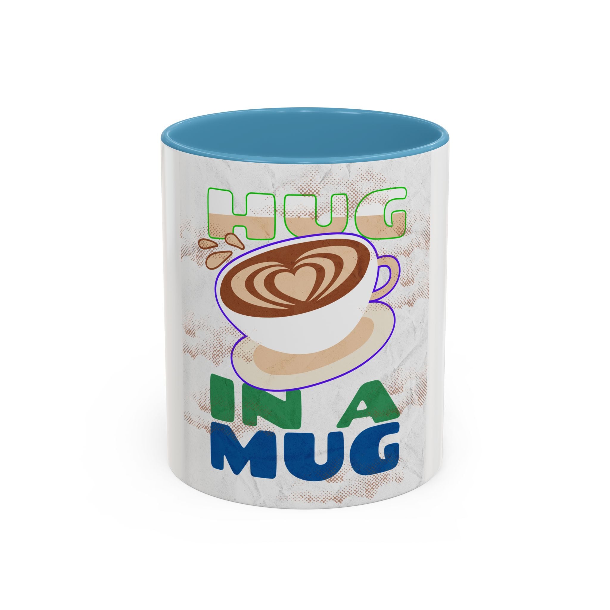 Hug In A Mug Accent Coffee Mug — Cute Latte Art Gift for Coffee Lovers