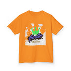 Kids Tee — 'Hustle Amour' Crown Graphic Shirt for Motivated Kids