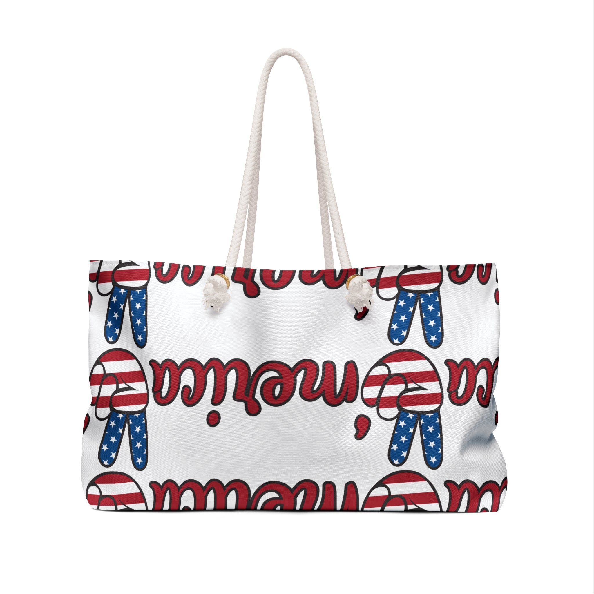 Cozy Fireplace Weekender Bag  Americana ‘Home’ Travel Tote