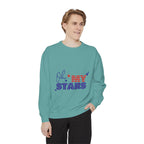 Oh My Stars Sweatshirt Patriotic USA Flag Graphic
