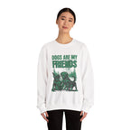 Dogs Are My Friends Sweatshirt — Vintage Green Puppy Crewneck