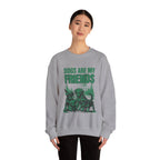 Dogs Are My Friends Sweatshirt — Vintage Green Puppy Crewneck