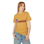 'Merica Peace Sign Tee Retro Patriotic America Graphic T-Shirt