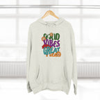 Good Vibes Great Ideas Hoodie — Retro Floral Positive Message Pullover