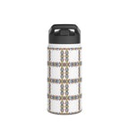 Insulated Stainless Water Bottle Colorful Geometric Tile Pattern