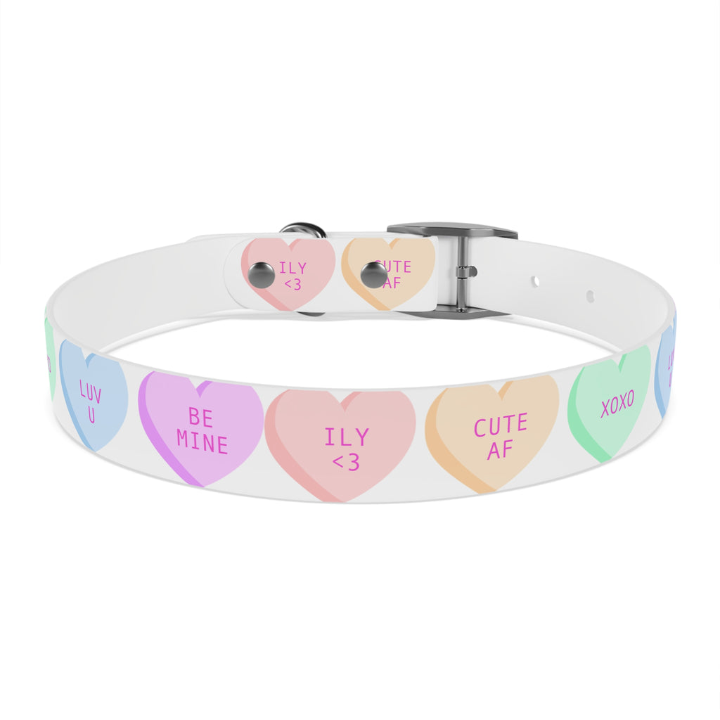 Valentine Conversation Heart Dog Collar Cute AF & Be Mine Pet Collar
