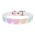Valentine Conversation Heart Dog Collar Cute AF & Be Mine Pet Collar