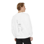 Tis' The Season Sweatshirt Festive Holly Crewneck with Statue of Liberty Backline