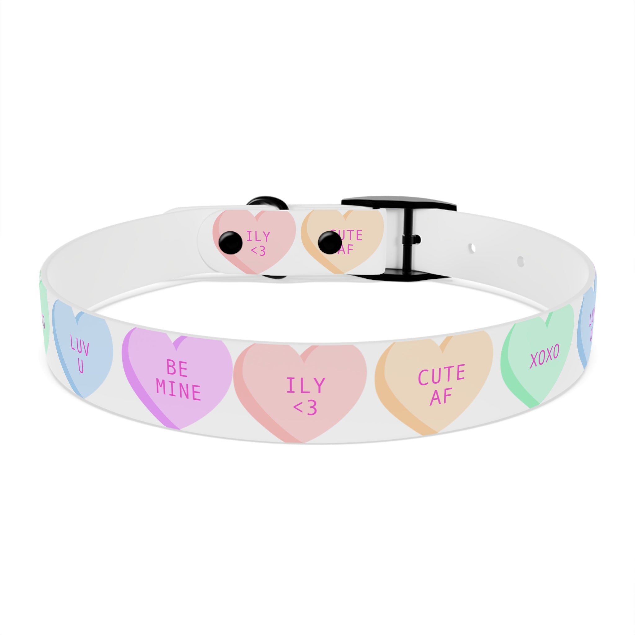 Valentine Conversation Heart Dog Collar Cute AF & Be Mine Pet Collar
