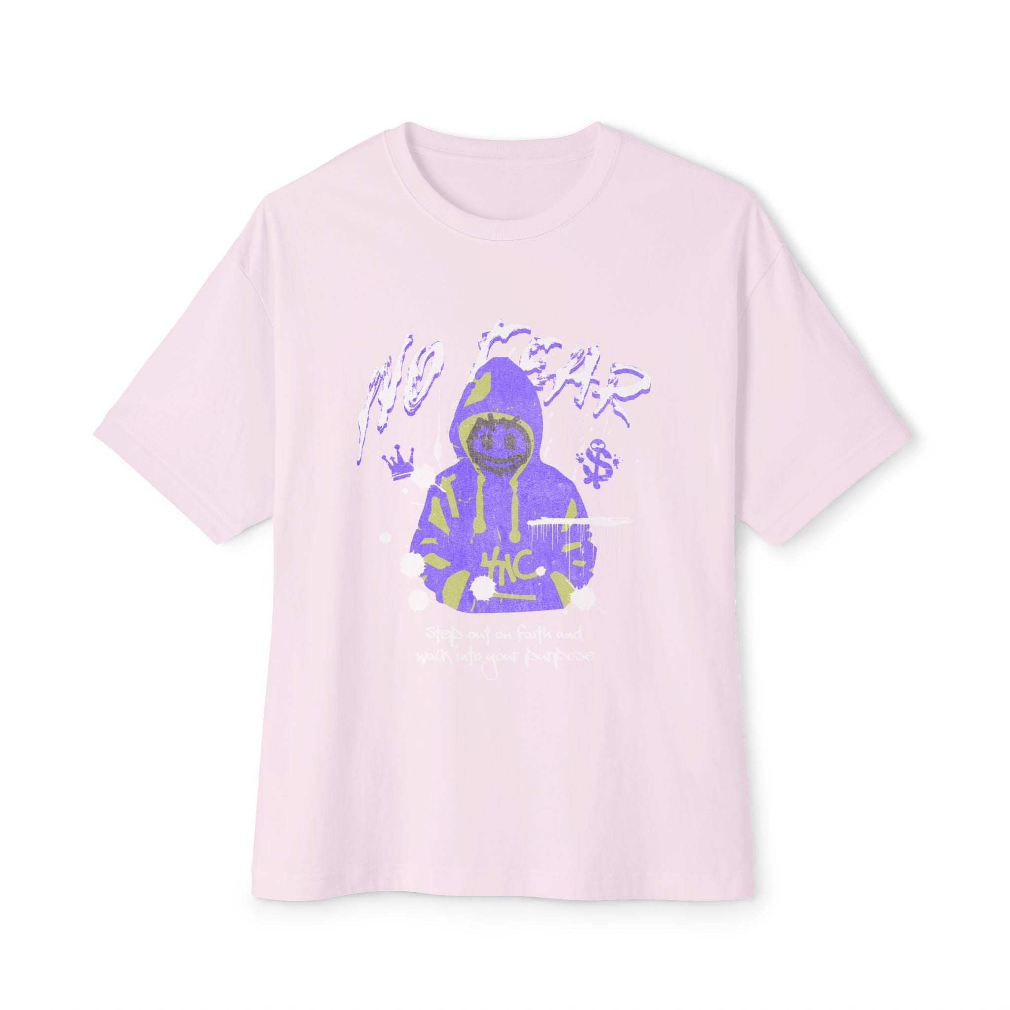 Graphic Tee — Purple Hooded Figure Streetwear T‑Shirt