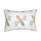 Geometric Pastel Lumbar Pillow  Mid-Century Modern Decorative Cushion