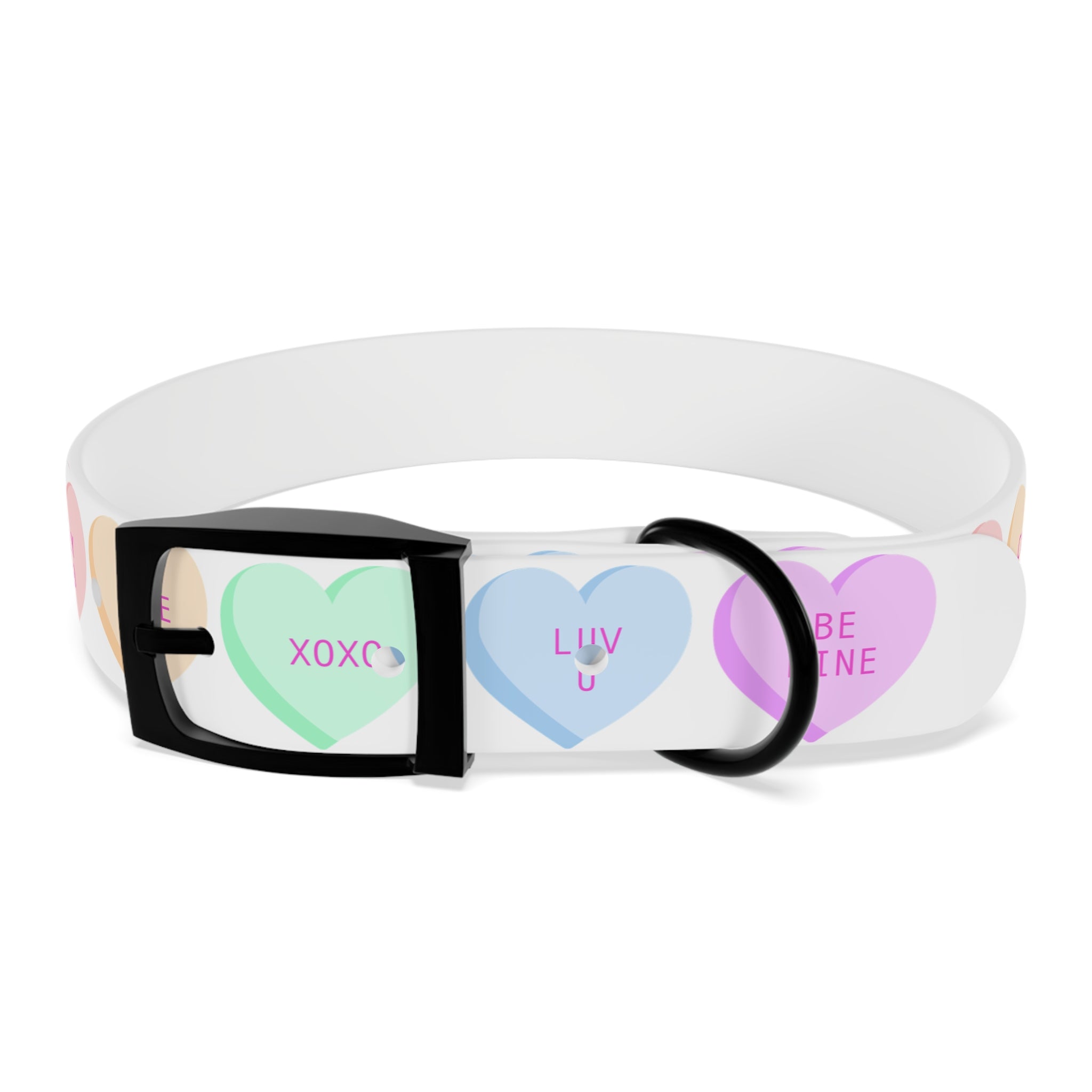 Valentine Conversation Heart Dog Collar Cute AF & Be Mine Pet Collar