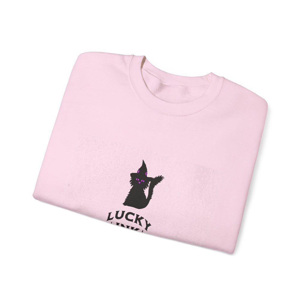 Lucky Ink Tattoo Studio Crewneck Sweatshirt — Black Cat Logo Tee