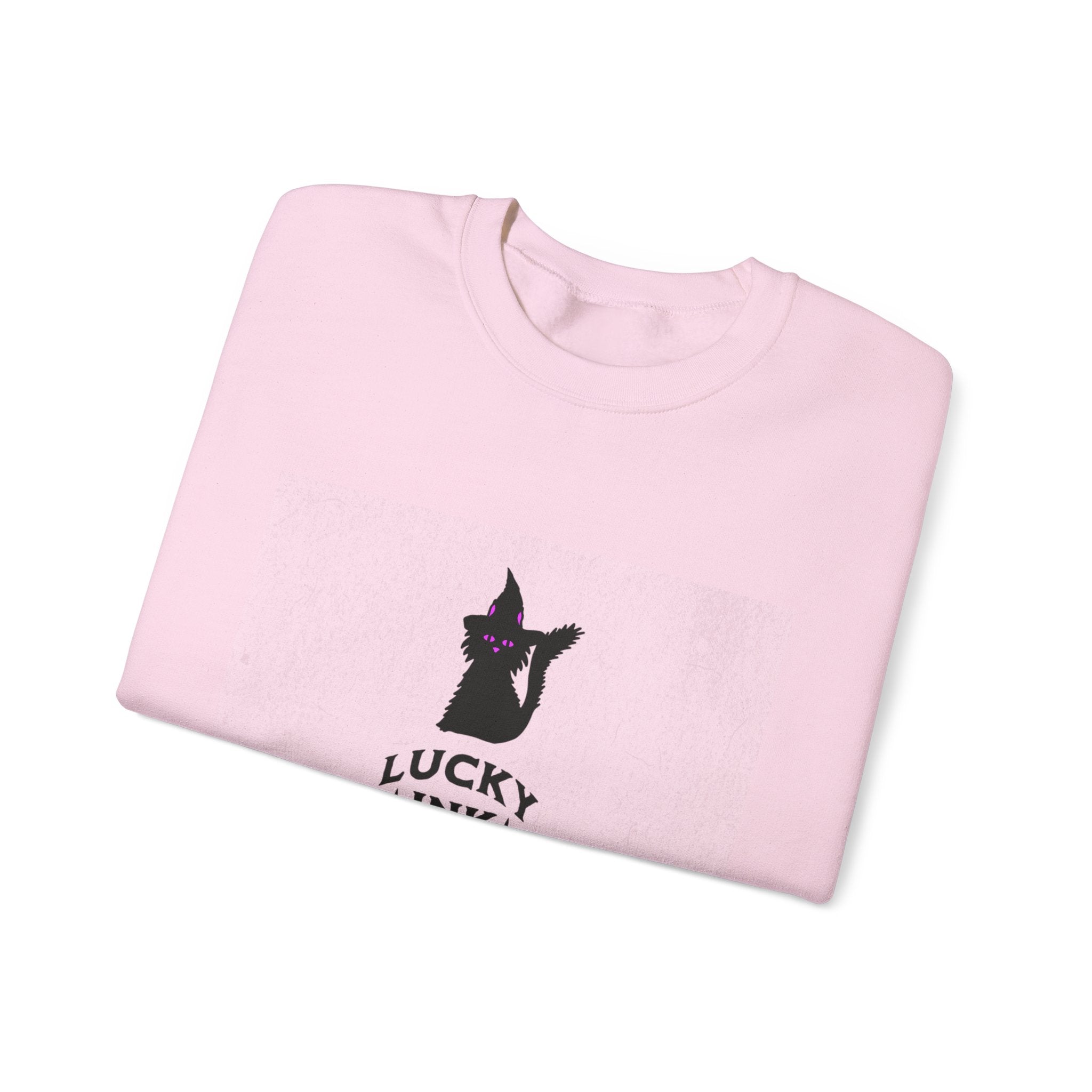 Lucky Ink Tattoo Studio Crewneck Sweatshirt — Black Cat Logo Tee