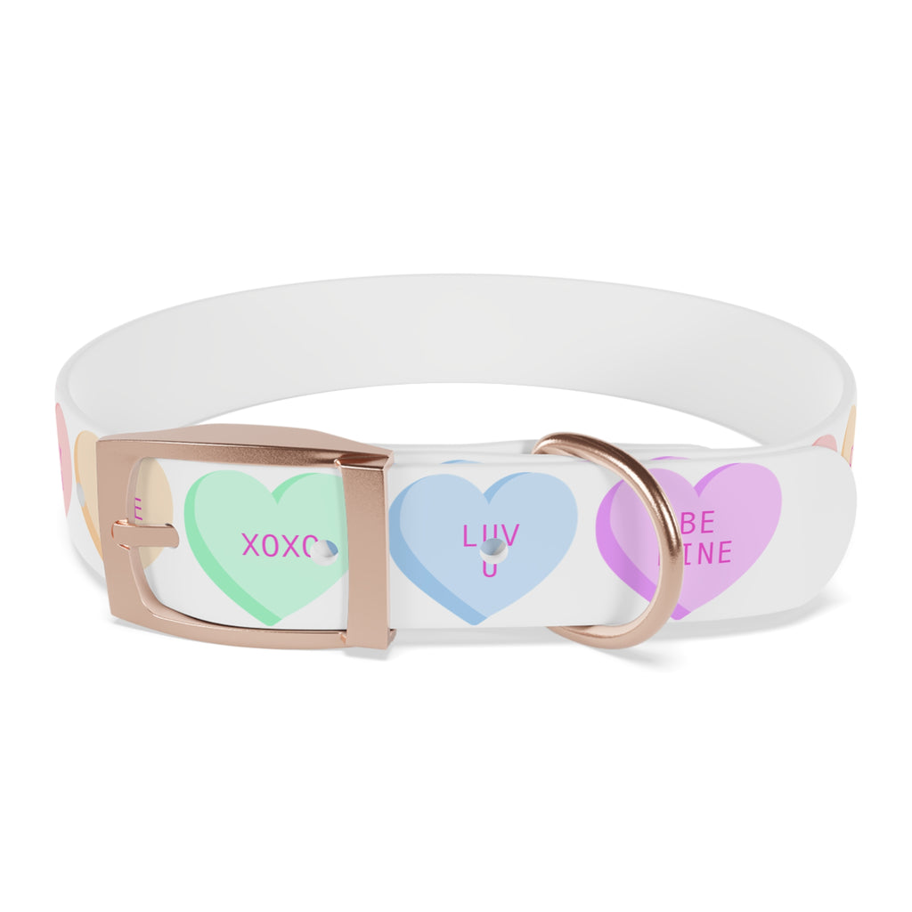 Valentine Conversation Heart Dog Collar Cute AF & Be Mine Pet Collar