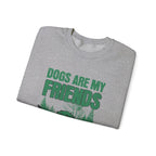 Dogs Are My Friends Sweatshirt — Vintage Green Puppy Crewneck