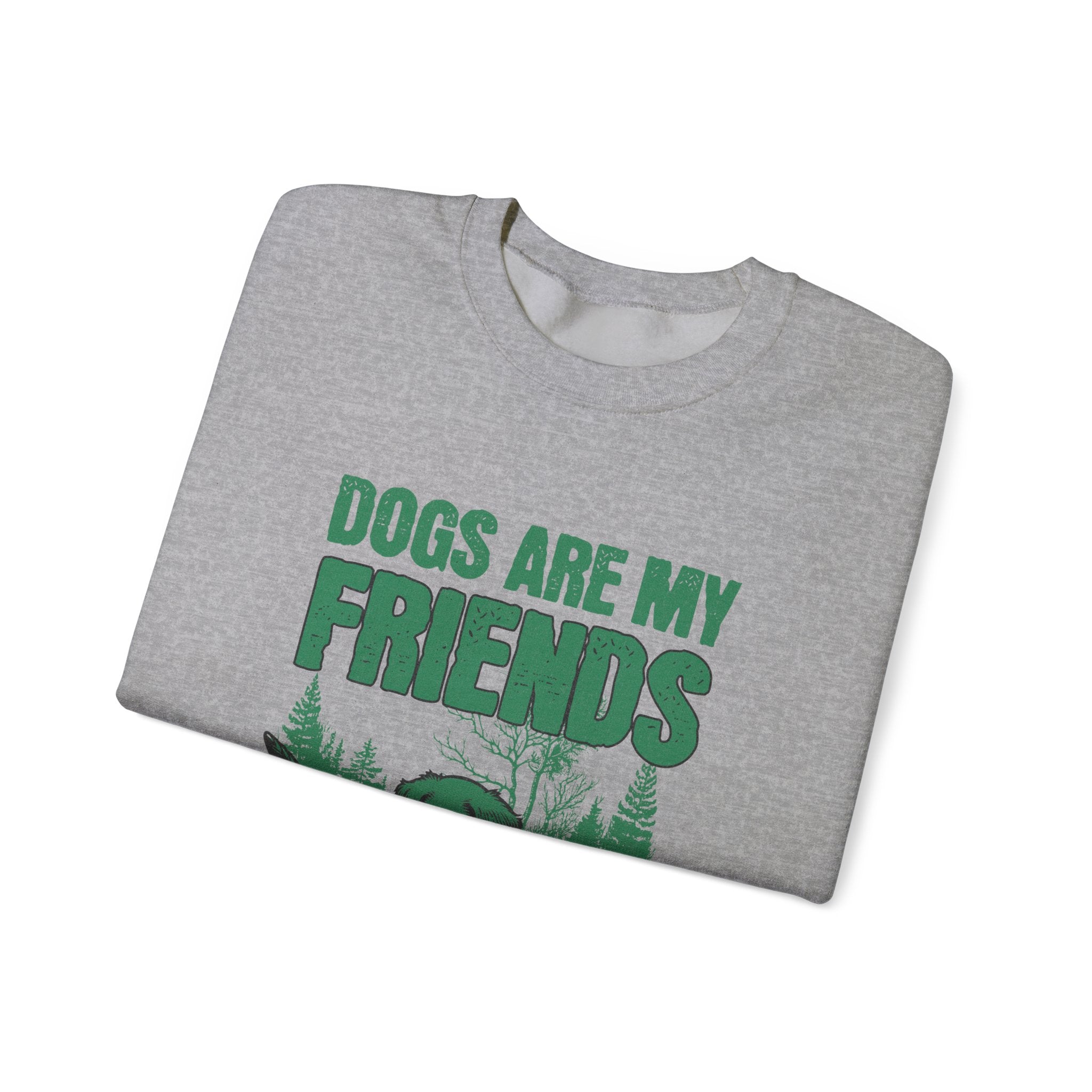 Dogs Are My Friends Sweatshirt — Vintage Green Puppy Crewneck
