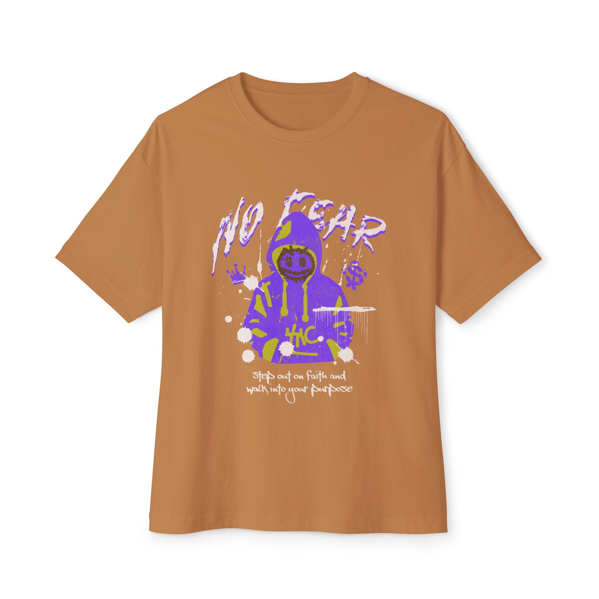 Graphic Tee — Purple Hooded Figure Streetwear T‑Shirt