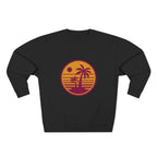 Retro Palm Sunset Rundhals-Sweatshirt