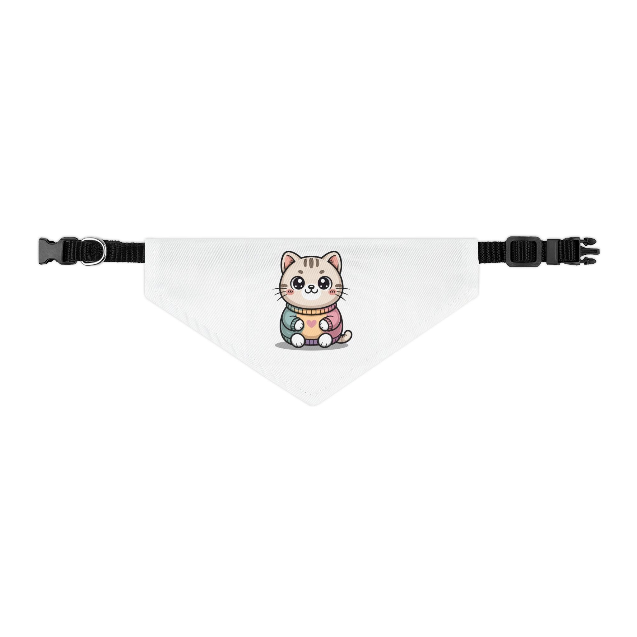 Cute Kawaii Cat Pet Bandana Collar Pastel Lucky Cat Design for Dogs & Cats
