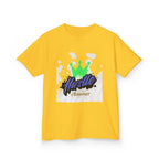 Kids Tee — 'Hustle Amour' Crown Graphic Shirt for Motivated Kids