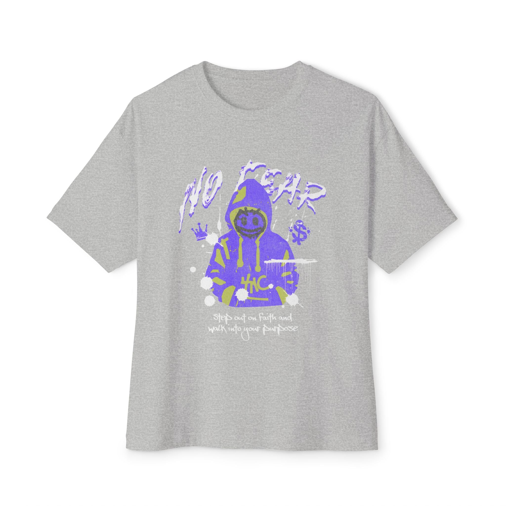Graphic Tee — Purple Hooded Figure Streetwear T‑Shirt