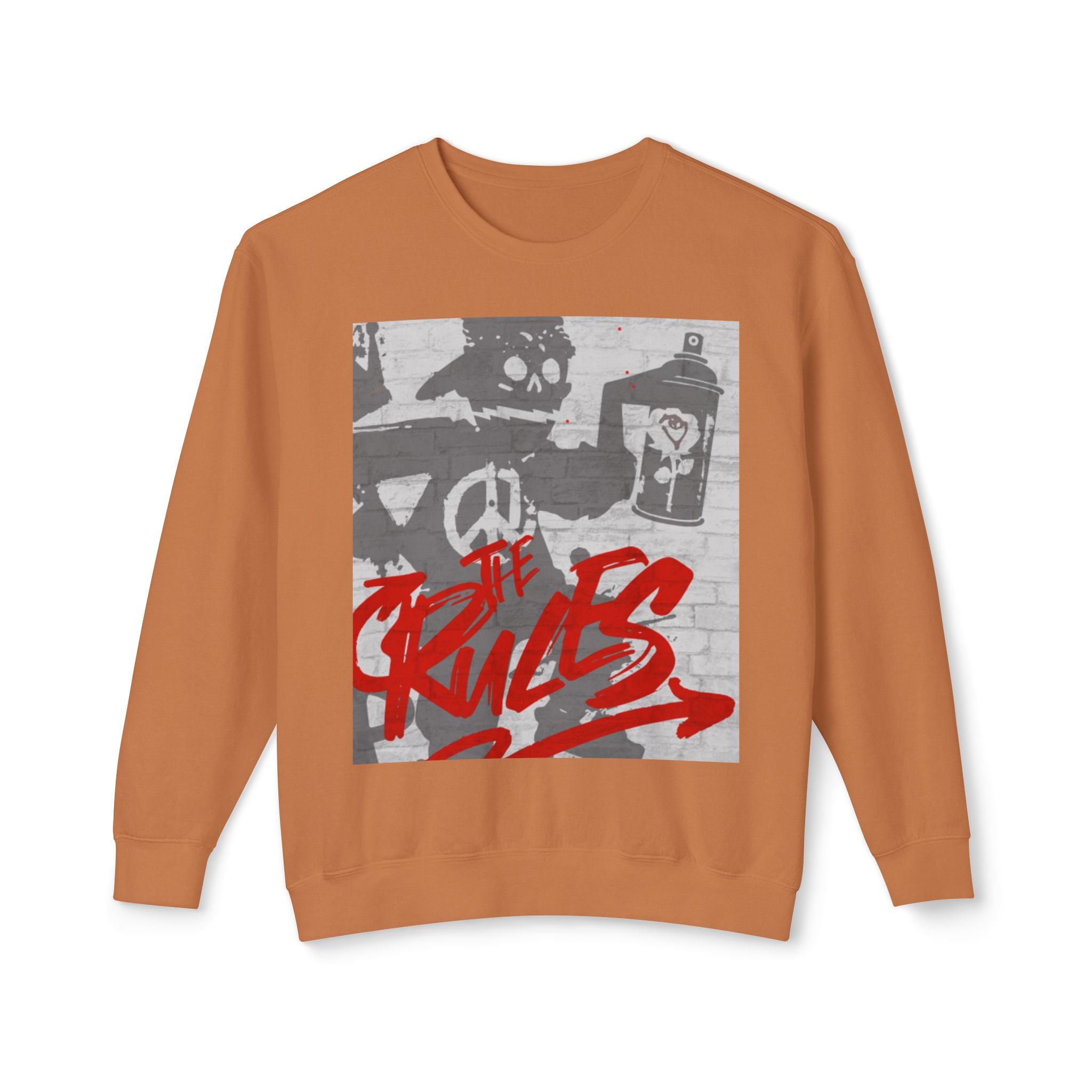 Graffiti Vibes Crewneck Sweatshirt — 'The Rules' Street Art Design