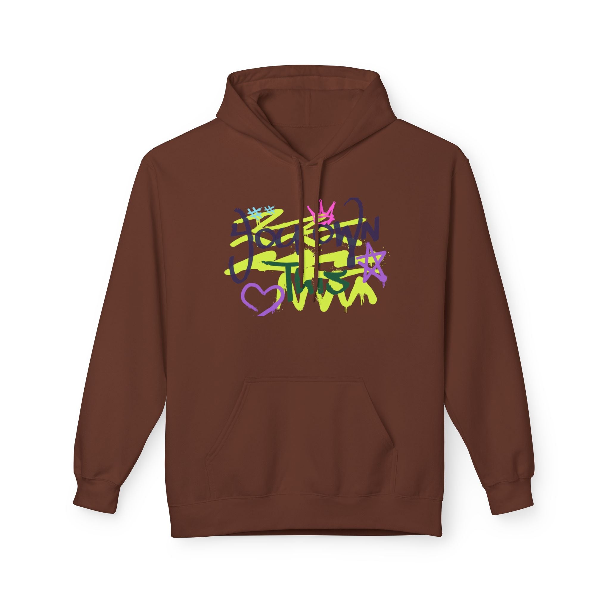 Hoodie — "You Down This" Graffiti Heart Star Streetwear Pullover