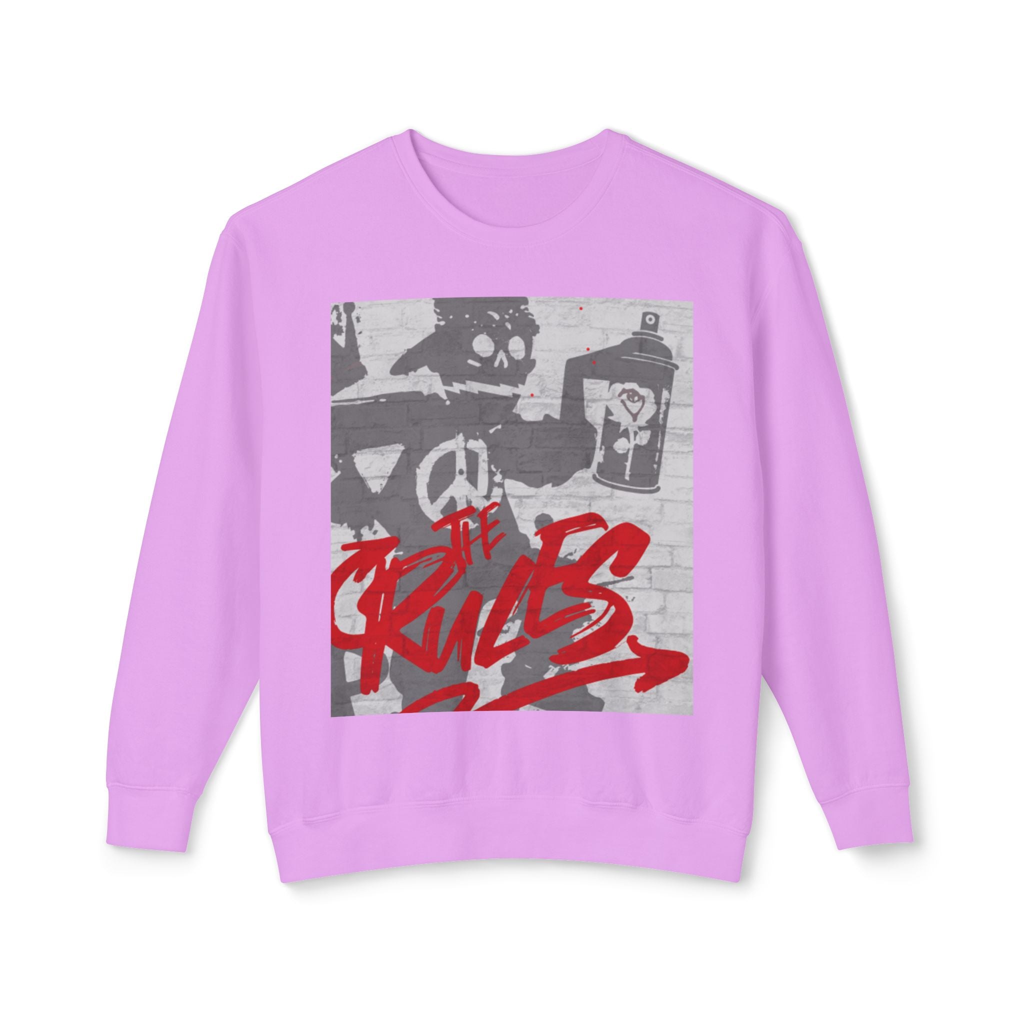 Graffiti Vibes Crewneck Sweatshirt — 'The Rules' Street Art Design