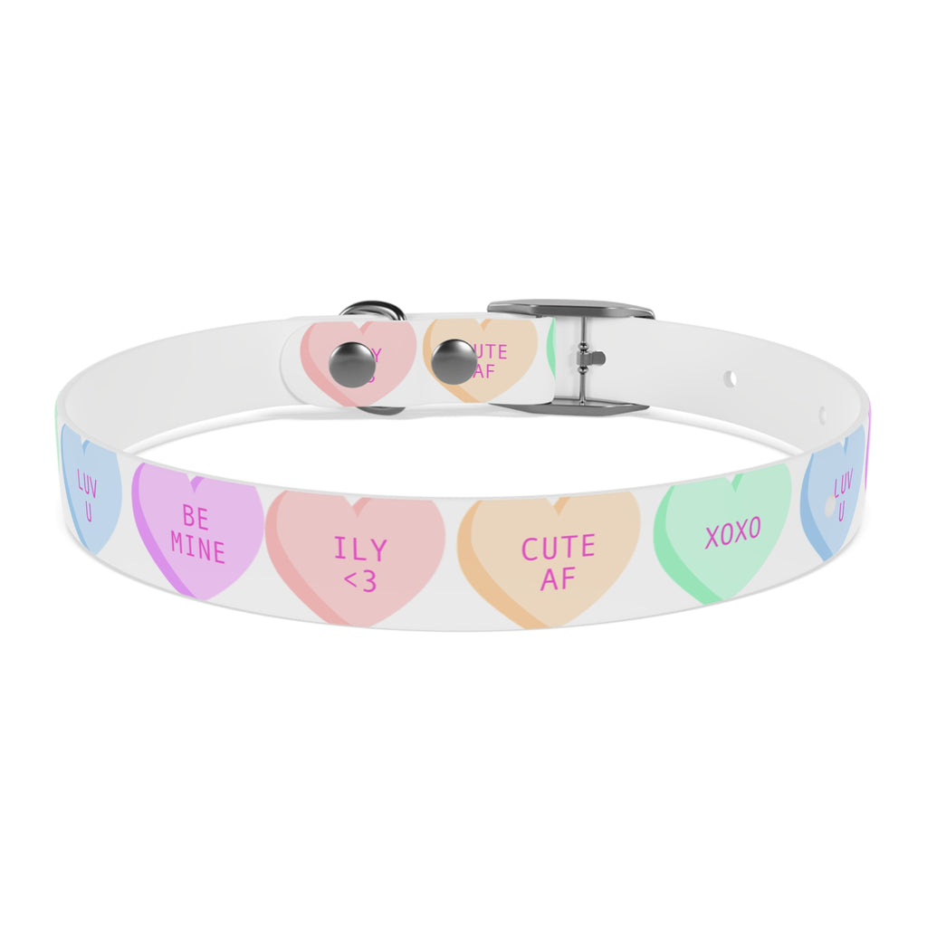 Valentine Conversation Heart Dog Collar Cute AF & Be Mine Pet Collar