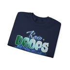 Rain Drops Crewneck Sweatshirt – Pastel Watercolor Raindrop