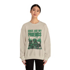Dogs Are My Friends Sweatshirt — Vintage Green Puppy Crewneck