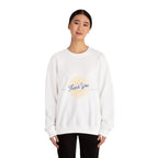 Thank You Crewneck Sweatshirt Retro Sunburst Gratitude Pullover