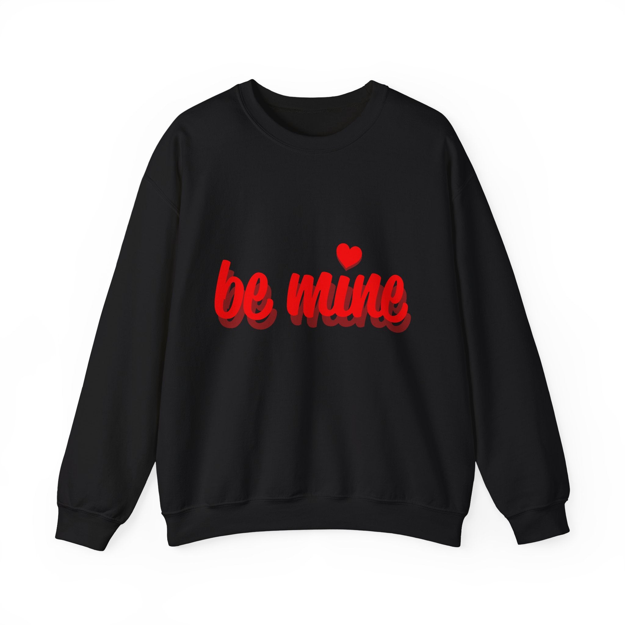 Valentine "Be Mine" Crewneck Sweatshirt Romantic Red Script Pullover