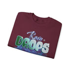 Rain Drops Crewneck Sweatshirt – Pastel Watercolor Raindrop