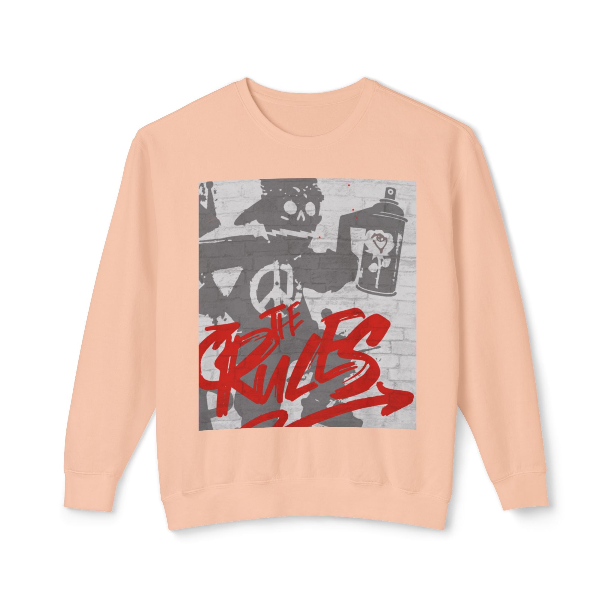 Graffiti Vibes Crewneck Sweatshirt — 'The Rules' Street Art Design