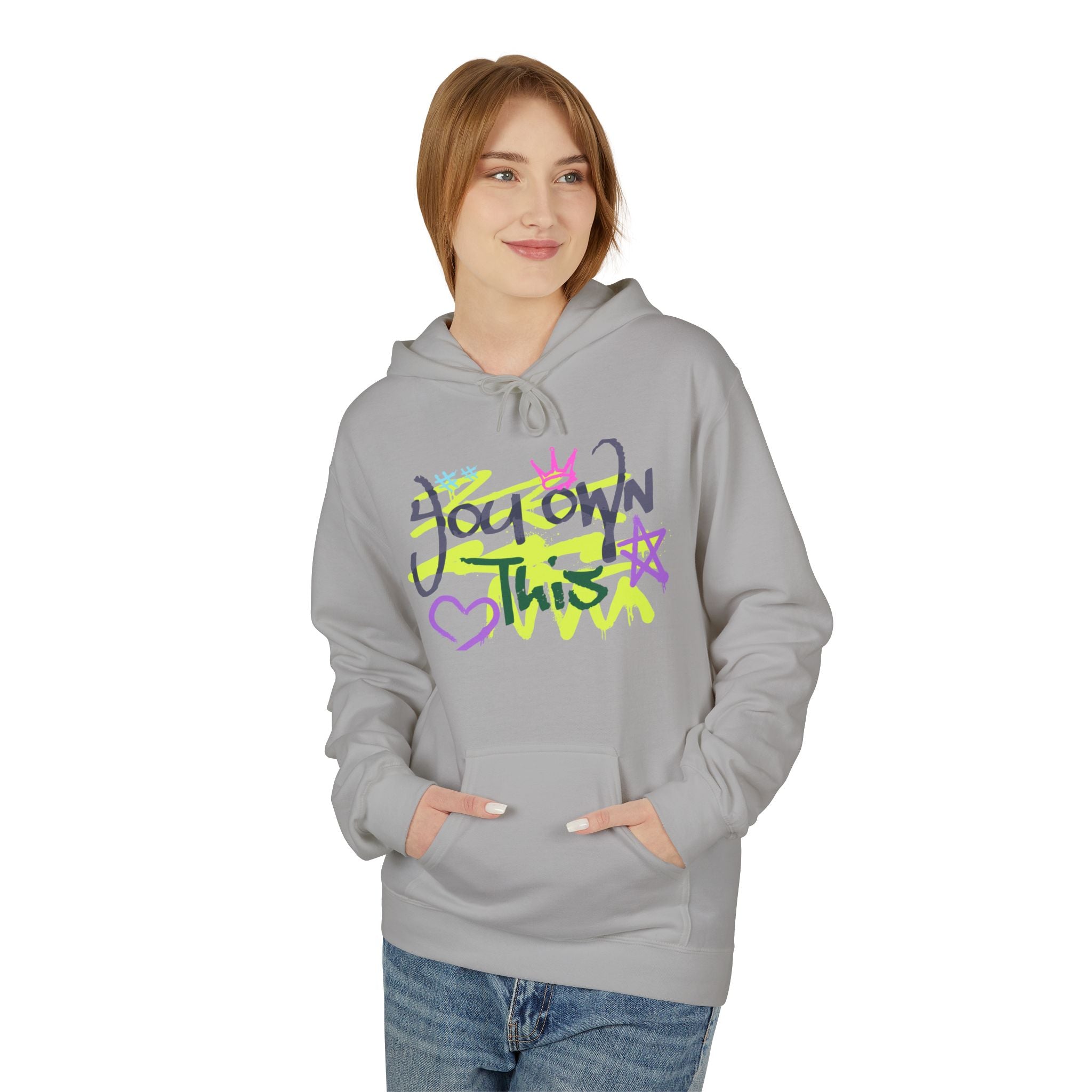 Hoodie — "You Down This" Graffiti Heart Star Streetwear Pullover