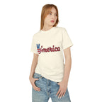 'Merica Peace Sign Tee Retro Patriotic America Graphic T-Shirt