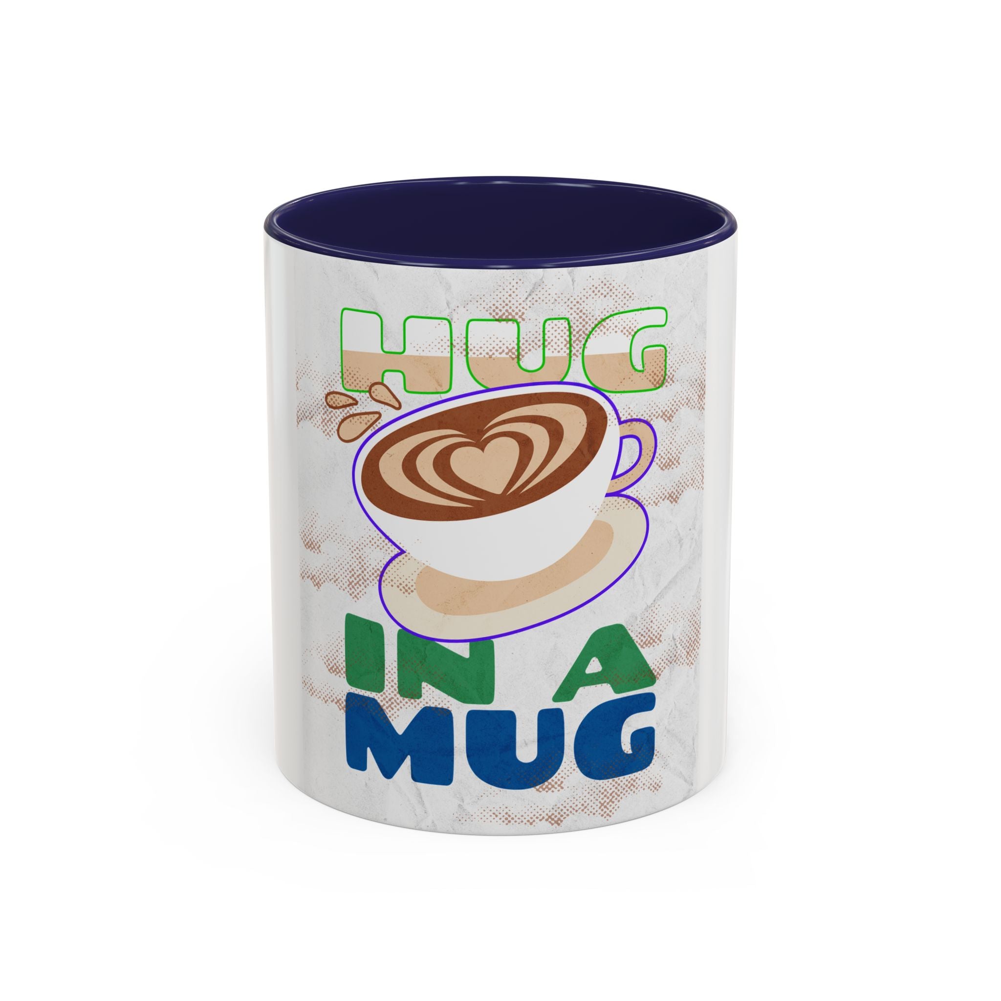 Hug In A Mug Accent Coffee Mug — Cute Latte Art Gift for Coffee Lovers