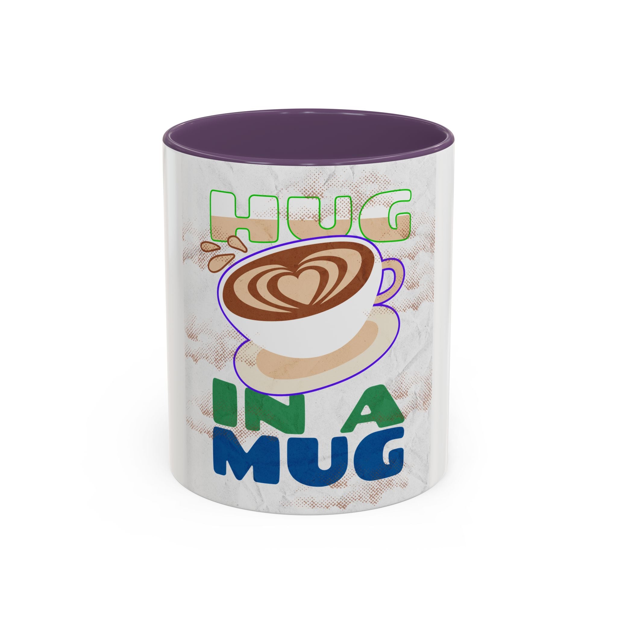 Hug In A Mug Accent Coffee Mug — Cute Latte Art Gift for Coffee Lovers