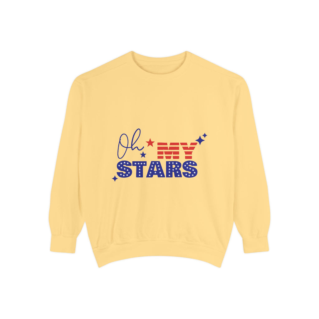 Oh My Stars Sweatshirt Patriotic USA Flag Graphic