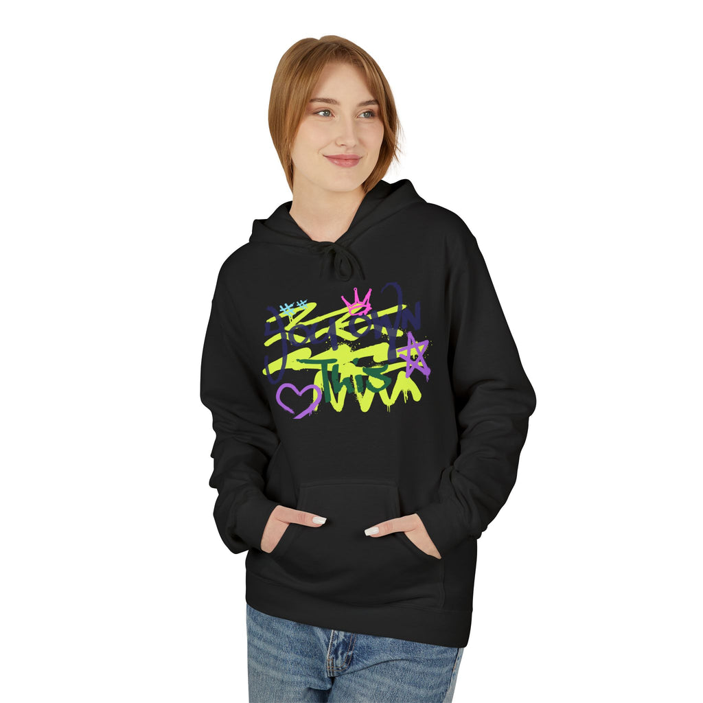 Hoodie — "You Down This" Graffiti Heart Star Streetwear Pullover
