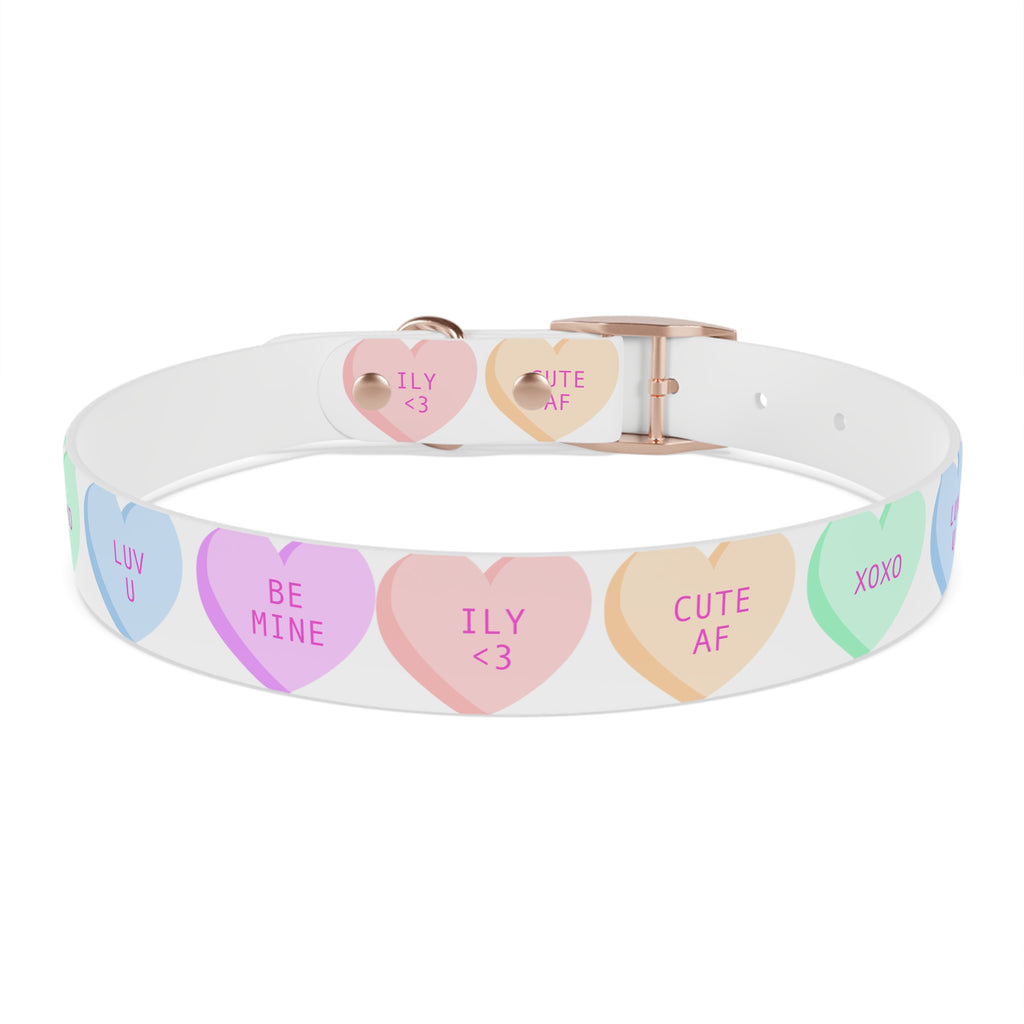 Valentine Conversation Heart Dog Collar Cute AF & Be Mine Pet Collar
