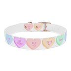 Valentine Conversation Heart Dog Collar Cute AF & Be Mine Pet Collar