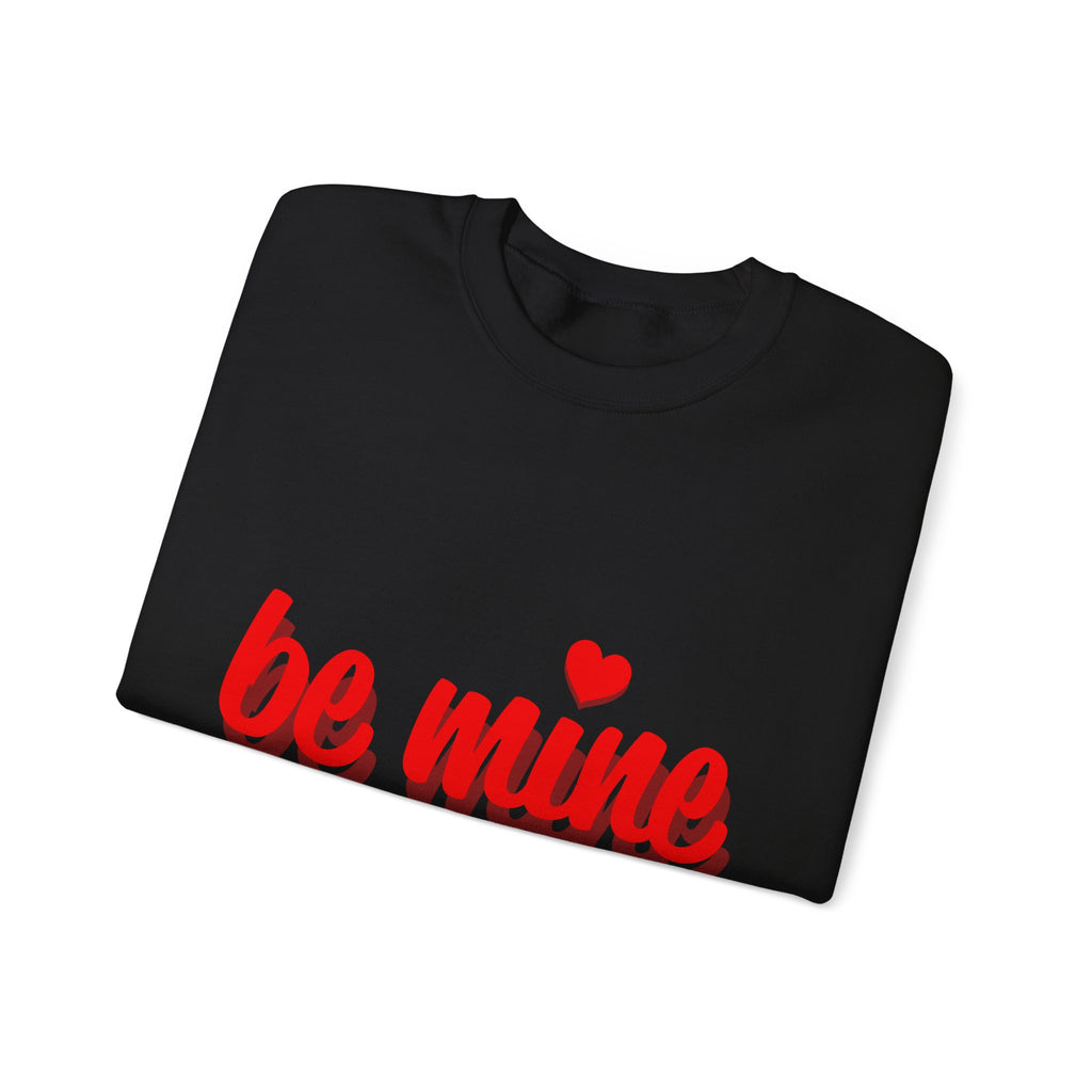 Valentine "Be Mine" Crewneck Sweatshirt Romantic Red Script Pullover