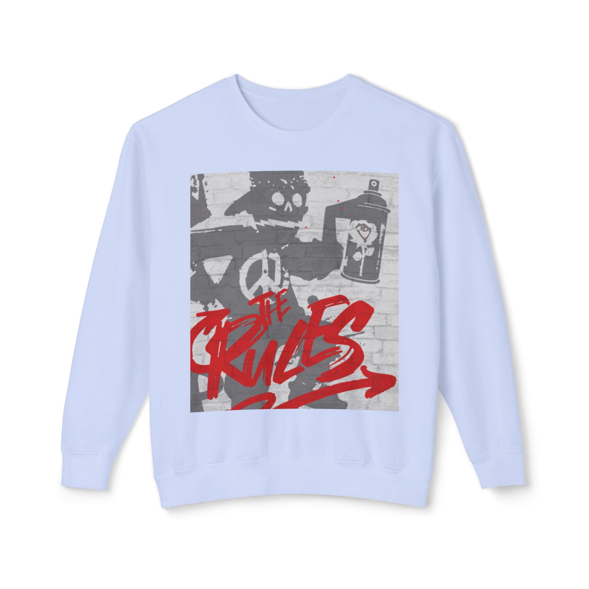 Graffiti Vibes Crewneck Sweatshirt — 'The Rules' Street Art Design