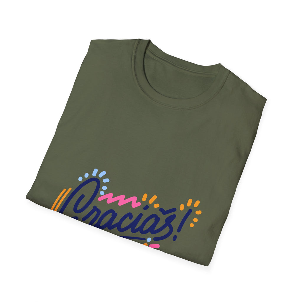 Gracias T-Shirt Colorful Handlettered Thank You Tee