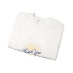 Thank You Crewneck Sweatshirt Retro Sunburst Gratitude Pullover