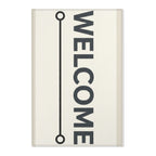 Welcome Area Rug Minimal Neutral Entryway Mat